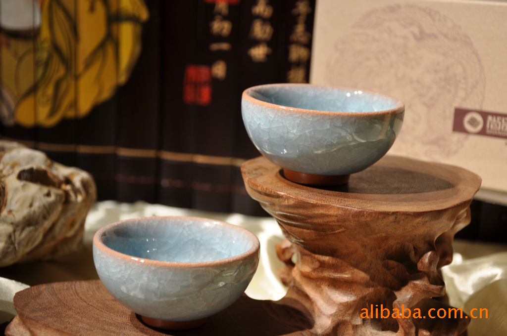 龍鳳茶盞(品碗)古藍 陶瓷茶具 茶具批發