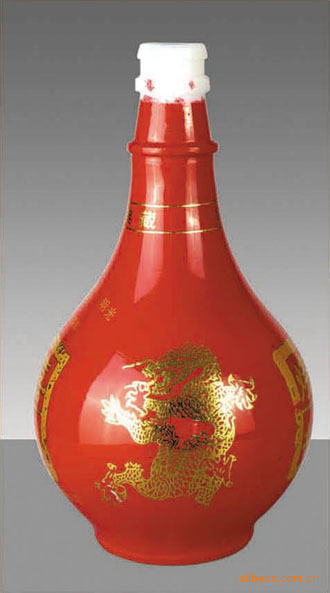 各种喷涂,烤花白瓷酒瓶,高白料酒瓶250-500ml