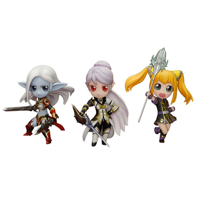 天堂2 暗翼天使 黑暗精灵 矮人三大种族q版套装【代理版】