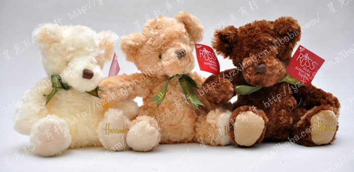 russ 长毛丝带熊 可爱泰迪熊 熊公仔 毛绒玩具