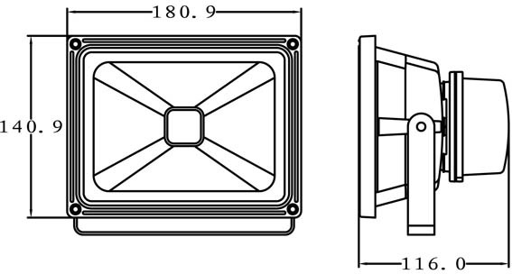 【隆重推出】新款高品质20w大功率led泛光灯及其外壳
