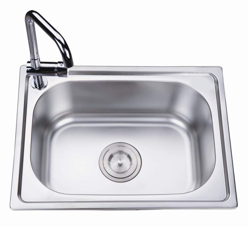 201不锈钢单盆水槽-珍珠砂 厨房菜盆 洗涤槽 耐用 防潮静音d19