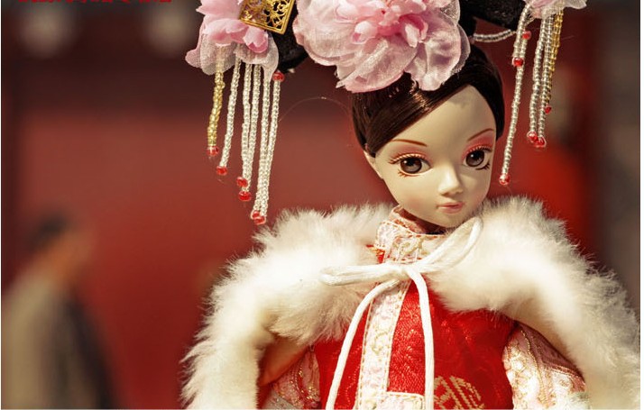 中国芭比 可儿娃娃9036-中国清朝公主 明珠格格(送支架)