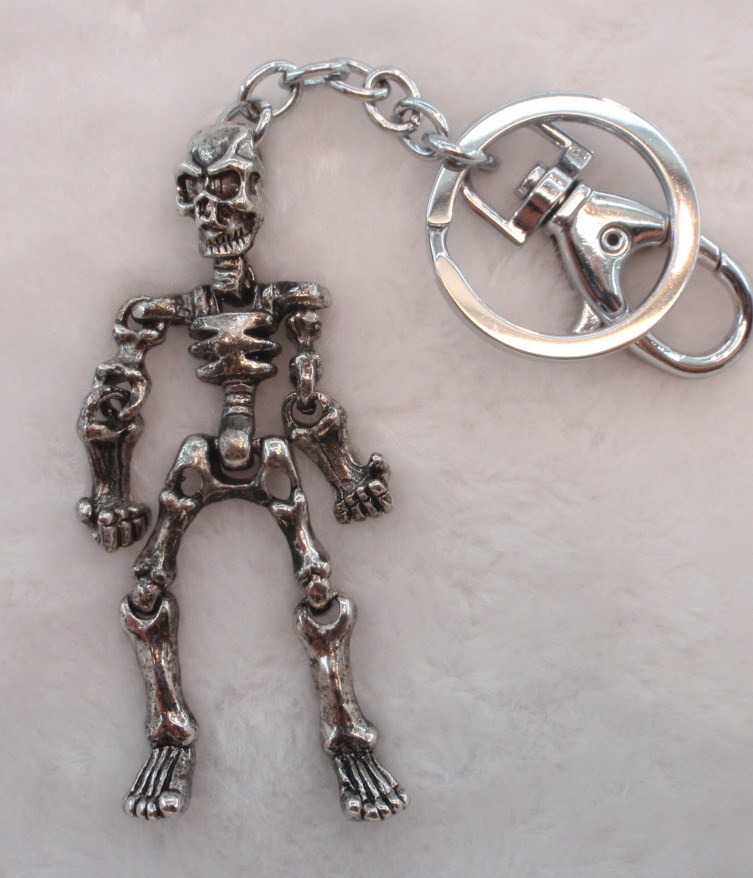 厂家直销 供应韩版镶钻骷髅钥匙扣包包扣