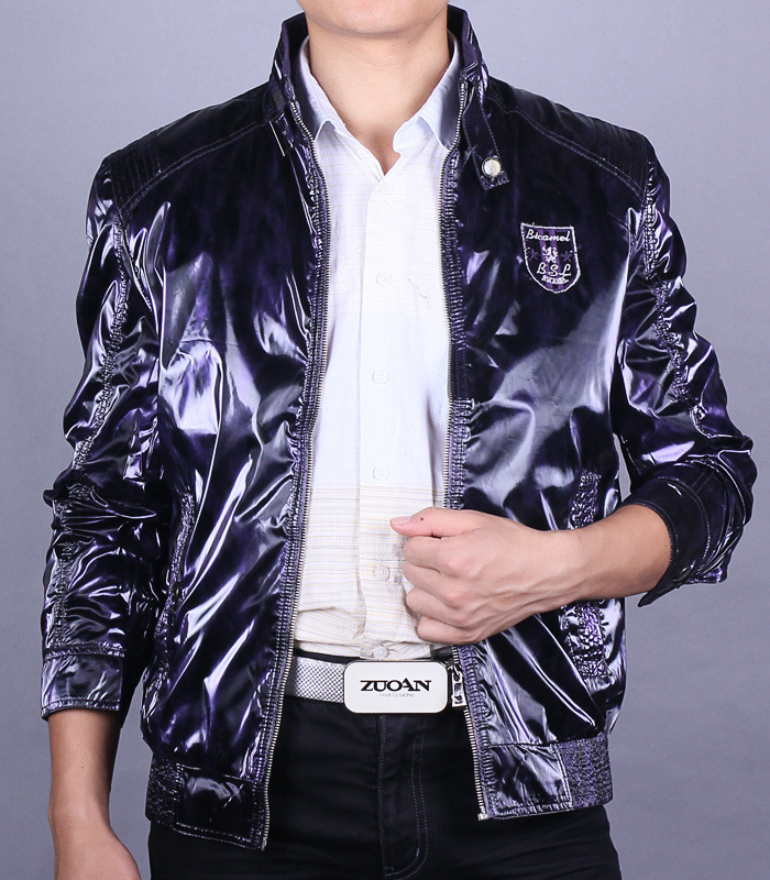 供应太子港正品男装立领 休闲夹克 秋冬外套夹克亮面夹克亏本清仓