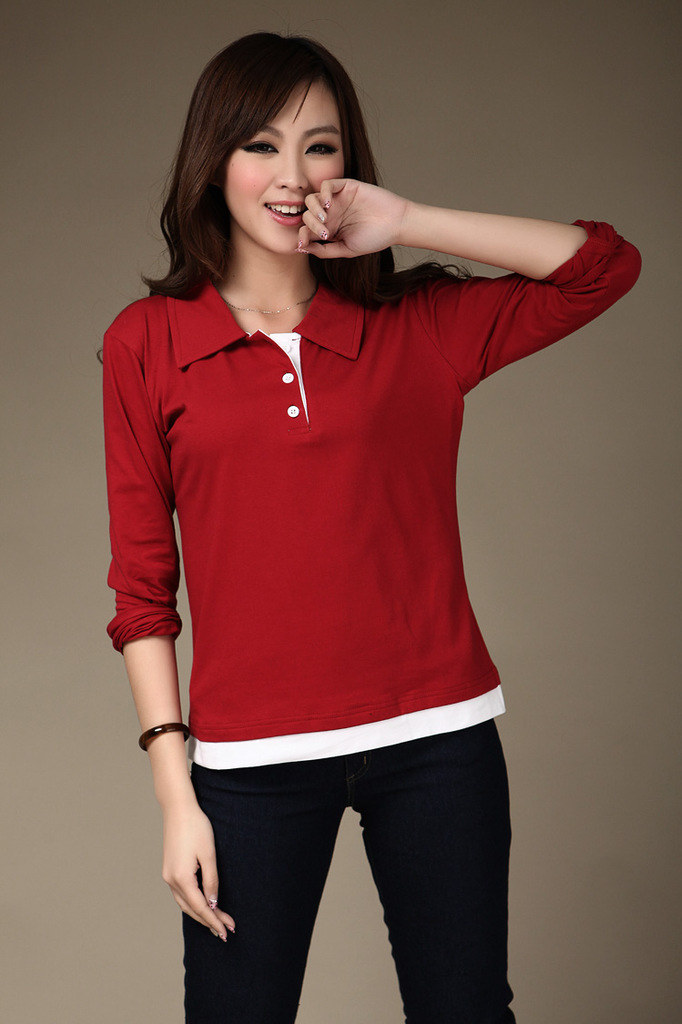 虫虫女装春秋长袖t恤