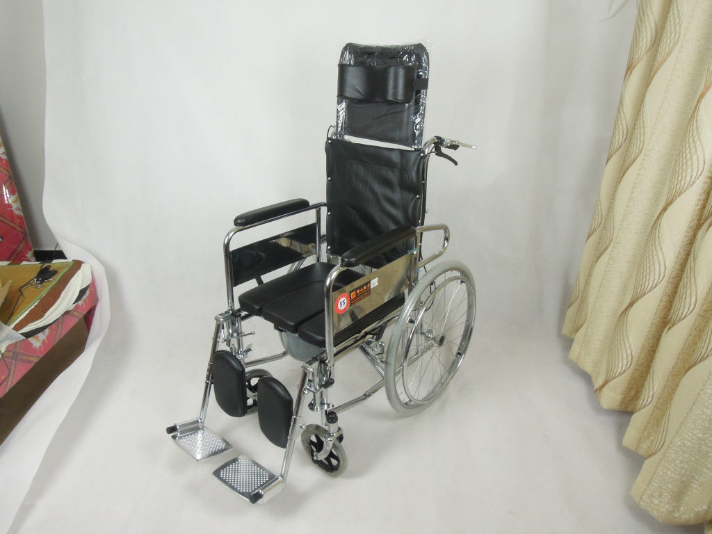 佛山轮椅 全躺带手刹轮椅带便孔fs609gcj