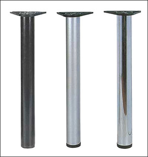 fgv款三角形锌合金底座60管径钢管家具支撑桌脚可订制长度吧台脚