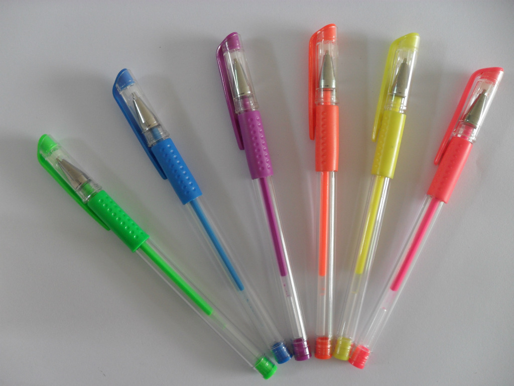 专业生产圆珠笔荧光中性笔办公文具可印刷品牌logo