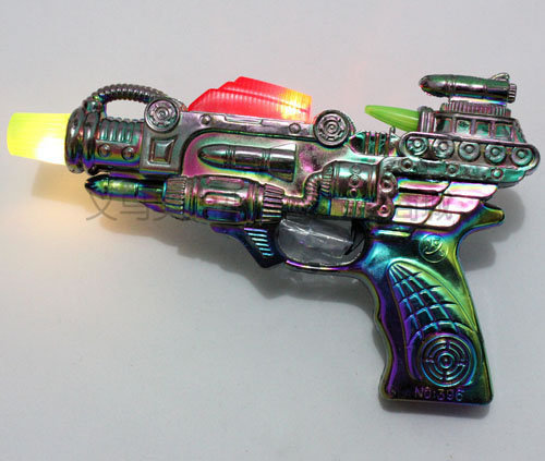 彩色发光音乐枪批发 玩具音乐闪光枪 电动音乐枪玩具 t235