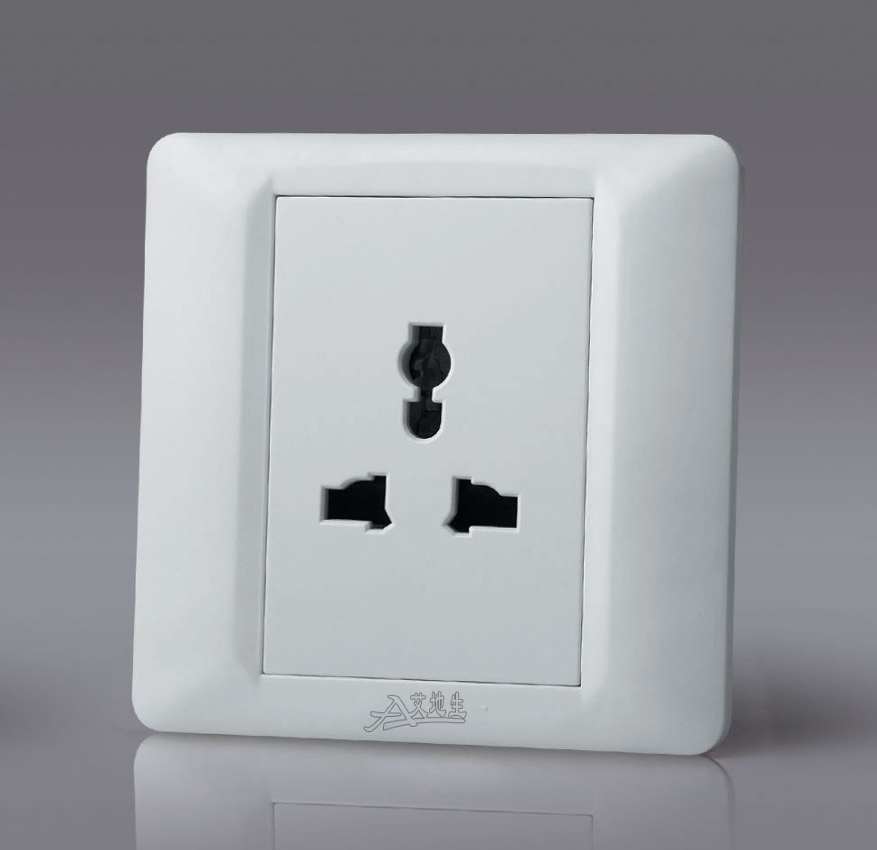 墙壁开关多功能插座三孔工程插座艾地生品牌墙壁插座