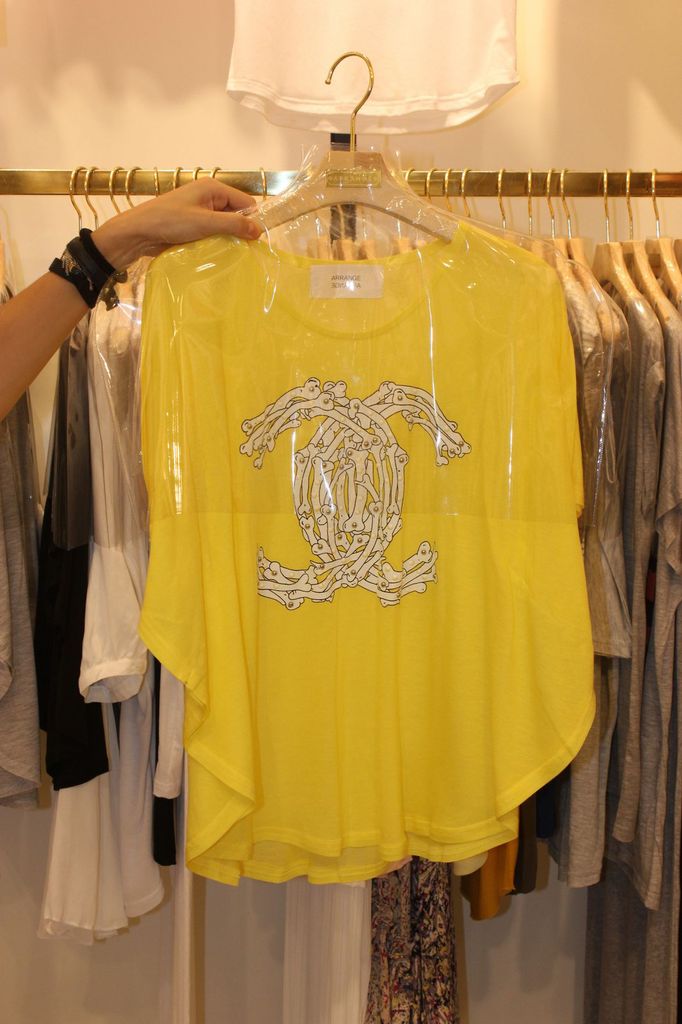 韩国进口秋款创意香奈儿全棉休闲女式t恤 东大门女装代购 h353