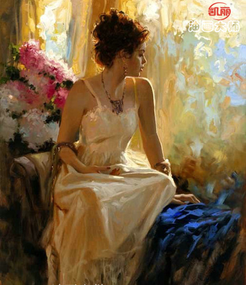 无框油画批发定制 手绘画芯油画 卧室装饰画壁画 人物油画 rw045