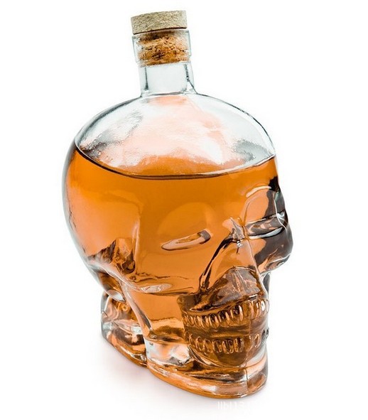 供应骷髅头玻璃酒瓶 350ml 创意异型酒瓶 洋酒瓶 玻璃瓶厂家