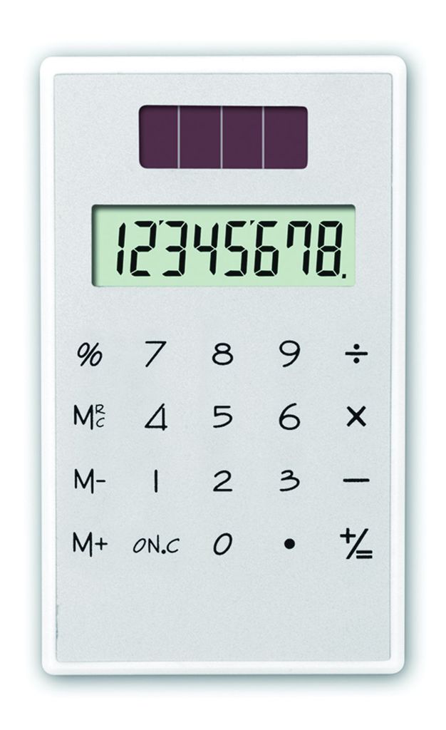 八位数带真太阳能供电,具有带笔及便用签功能计算器