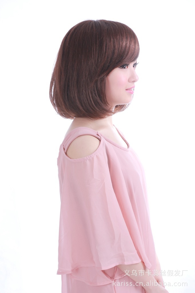 全手织人发 真人发制假发 中长款真人发 bobo真人发 915hq