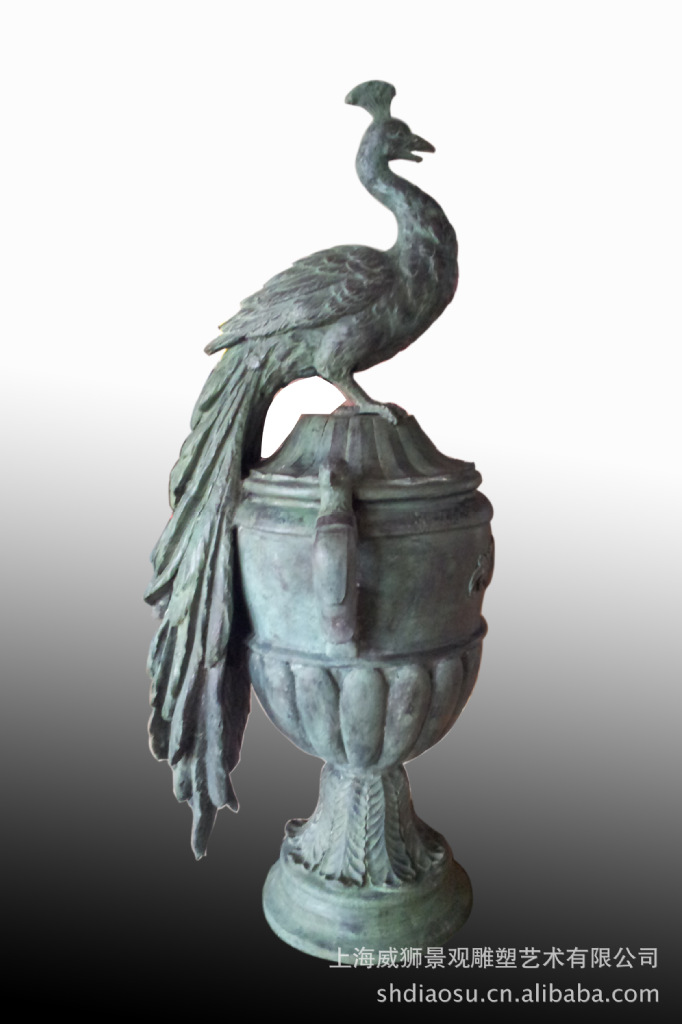 上海铸铜厂 上海雕塑公司 铸铜孔雀雕塑