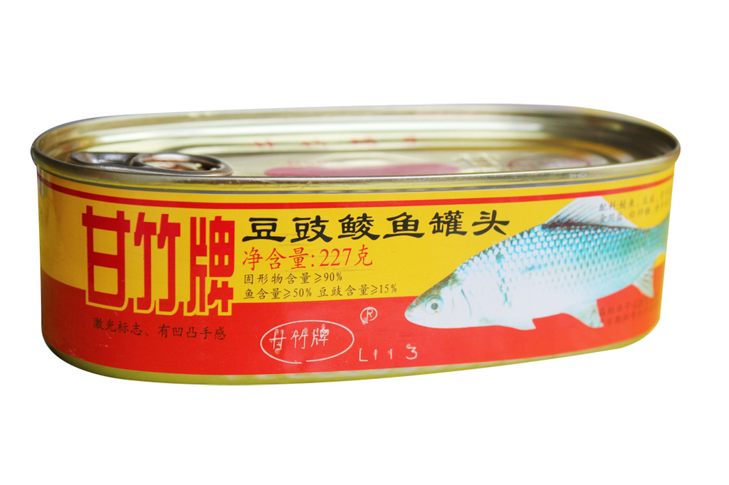 易拉罐甘竹豆豉鲮鱼罐头
