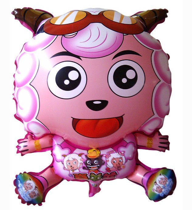 吉竹 卡通儿童 升空太空 玩具氢气球批发cy创意灰太狼与喜羊羊