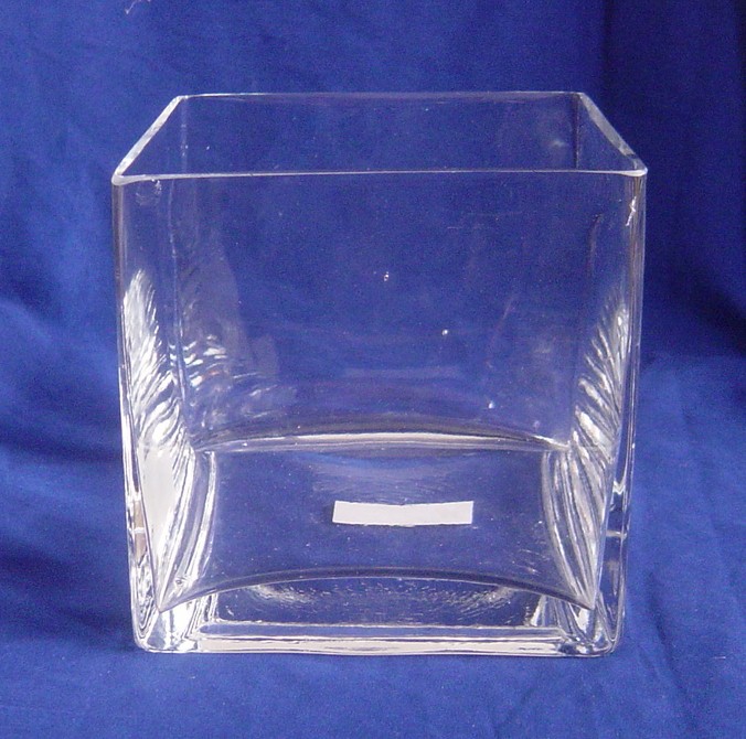 厂家供应 出口欧美品质 高白料 人工吹制 玻璃方缸 方烛台 方鱼缸