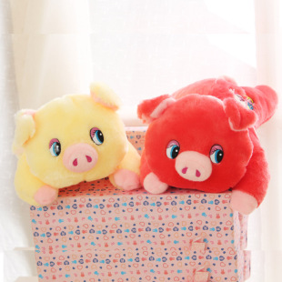 30cm小号三色趴猪毛绒玩具批发 淘宝热卖 厂家直销-毛绒玩具厂家