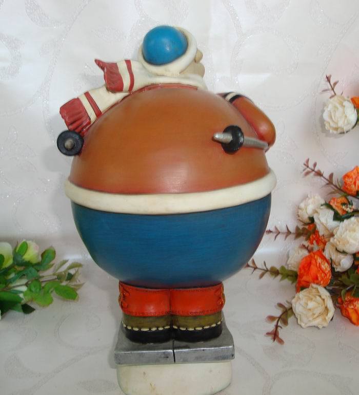 储钱罐 新款卡通滑雪高手 创意球形 hai 人物