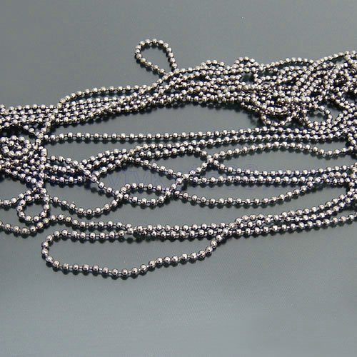 1.5mm圆珠链条 铁质波仔链 电镀金属珠链