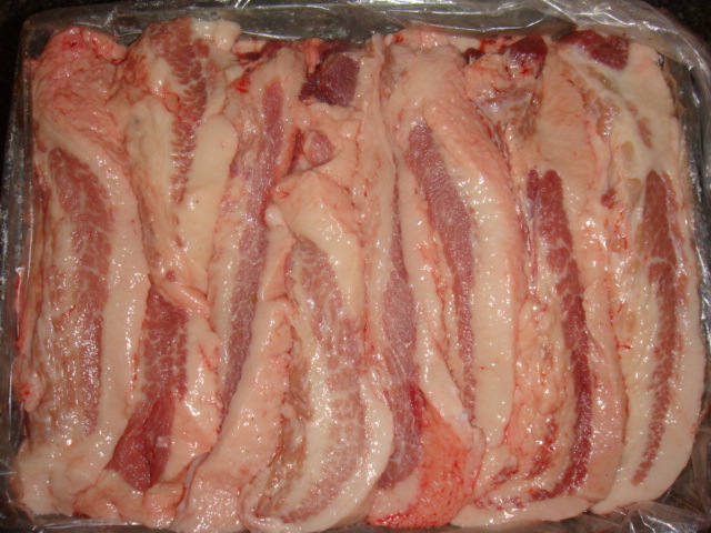 分割冻猪去皮槽头肉