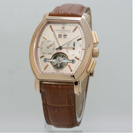 服装鞋帽箱包,钟表眼镜 钟表 手表/腕表 江诗丹顿方形男表六针日历