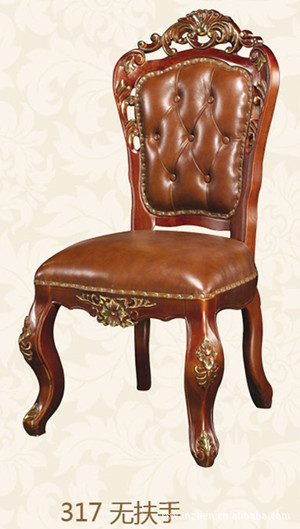 万振317款真皮无扶手椅 金碧辉煌