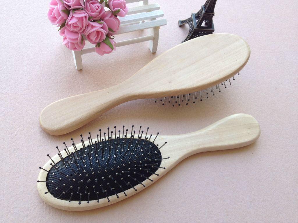 厂家直销 按摩保健木梳 气囊梳 钢针大圆头