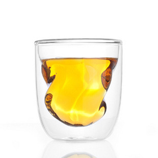 厂家直销 高硼硅玻璃冰杯 双层玻璃水杯 冰块杯子 玻璃杯批发