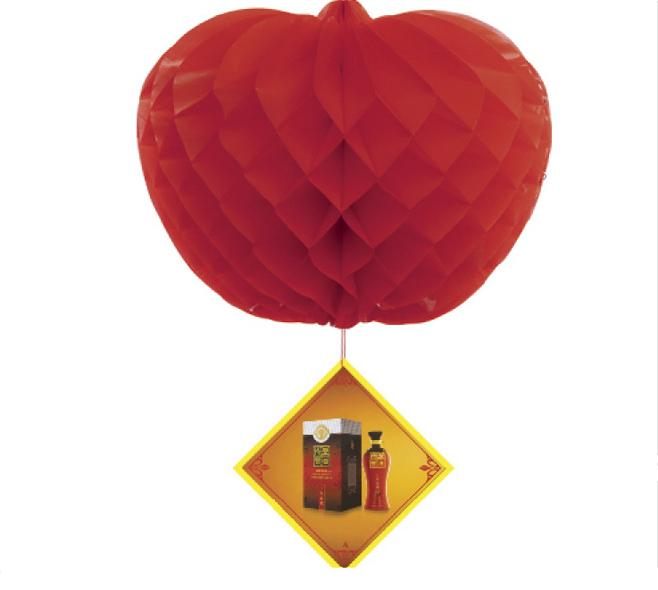 厂家大量生产塑料灯笼苹果形状灯笼批发