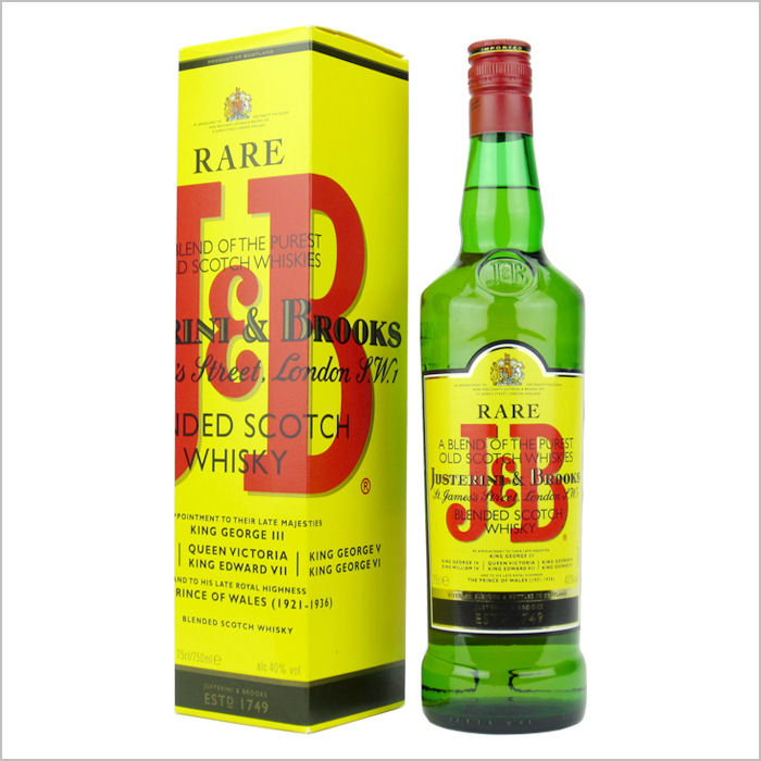 批发特价洋酒 珍宝威士忌 j&b 750毫升 原装进口正品威士忌