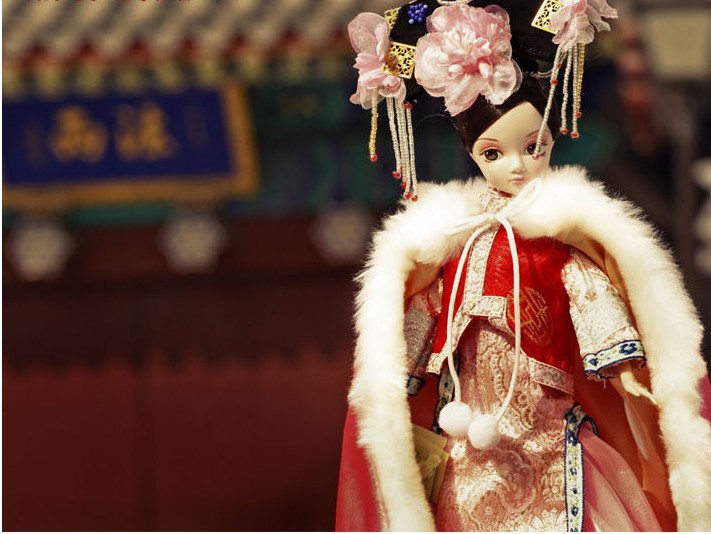 中国芭比 可儿娃娃9036-中国清朝公主 明珠格格(送支架)