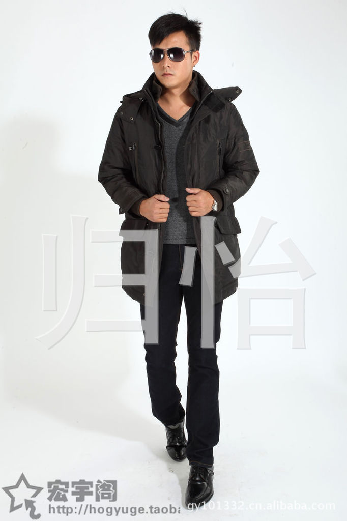 【博卢卡1051 中长男式工作服 品牌羽绒服尾货