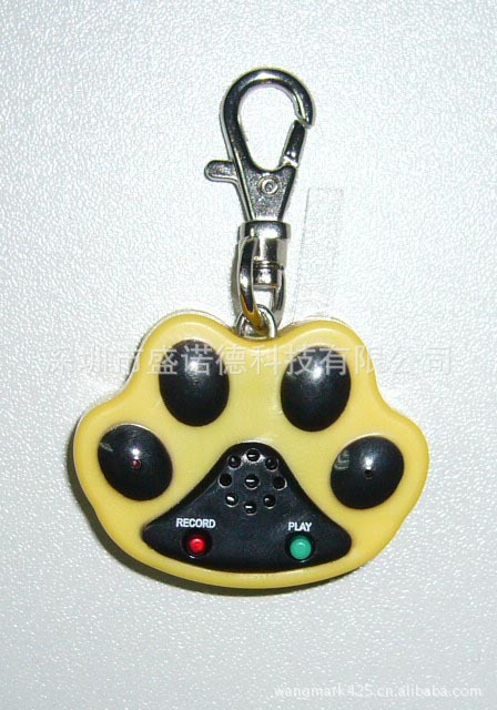 厂家直销宠物用品发光产品录音器狗爪录音器