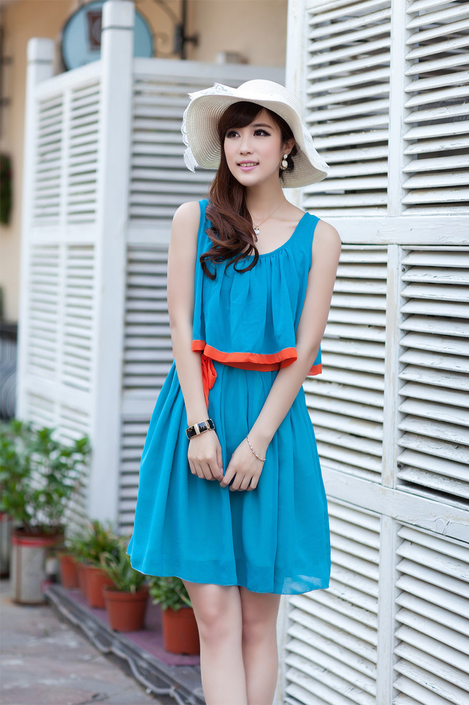 1016甜美淑女吊带连衣裙,图片_32