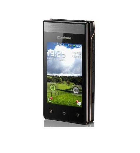 酷派7500双卡双待智能3g翻盖手机正品行货批发