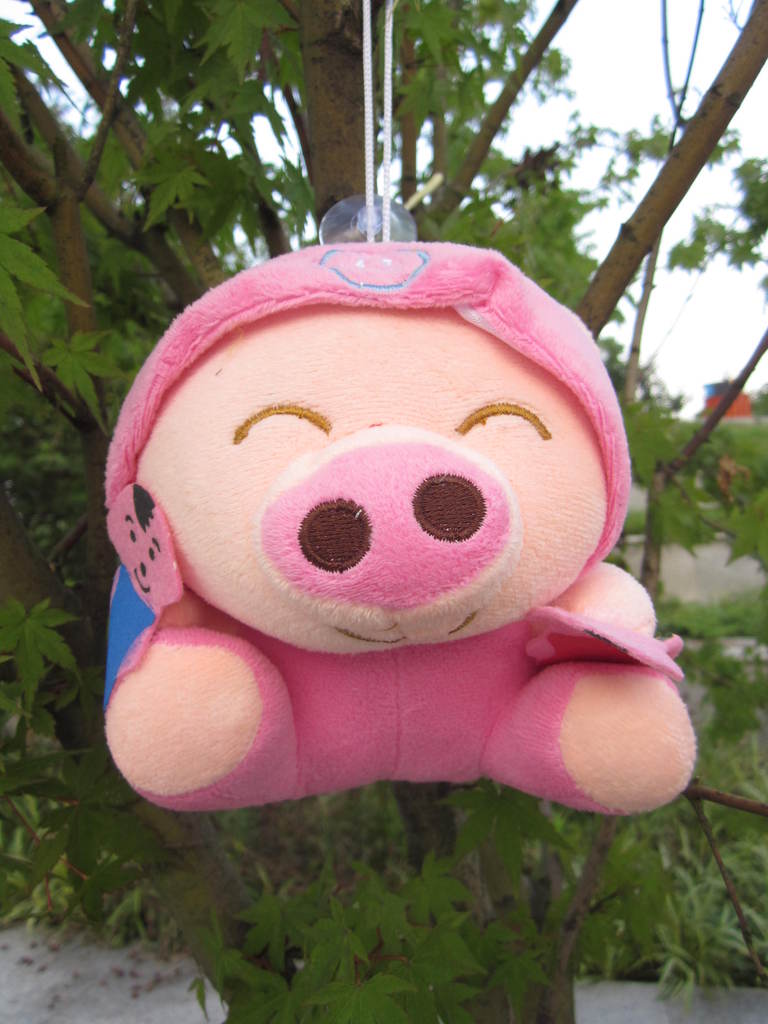厂家直销毛绒玩具 可爱晴天小猪 饰品挂件钱包多功能毛绒玩具