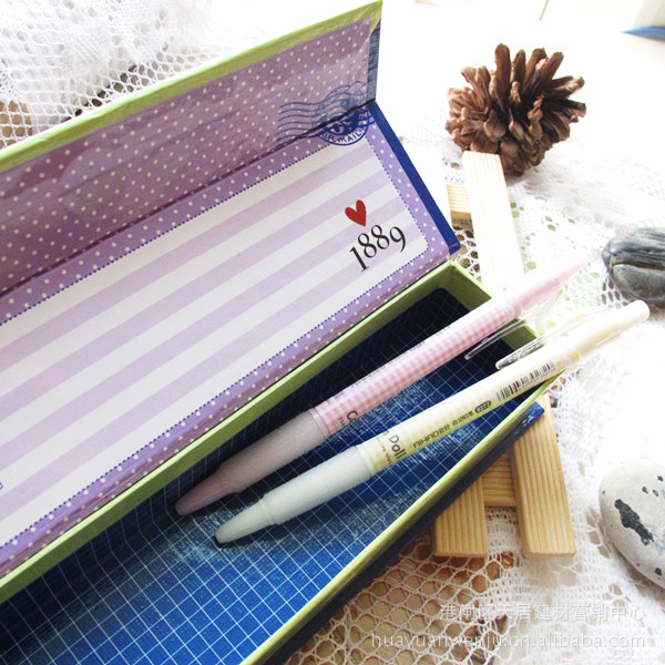 【日韩文具批发】京尚韩版纸质文具盒 巴黎铁塔1000号笔盒 4款