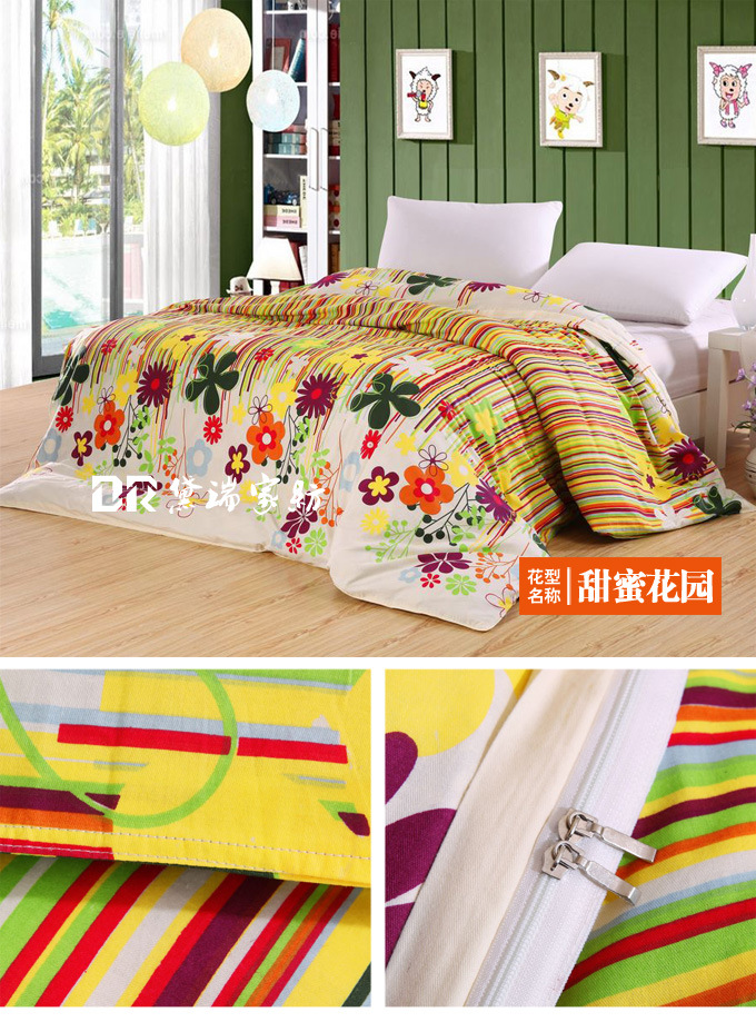 厂家直销批发ab版全棉斜纹 纯棉印花单被套被罩 单人双人床上用品