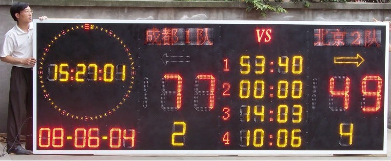 大型多功能led电子记分牌篮球体育场馆通用长3米高15米