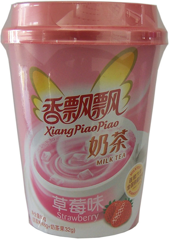 【厂家批发】供应香飘飘草莓味杯装奶茶