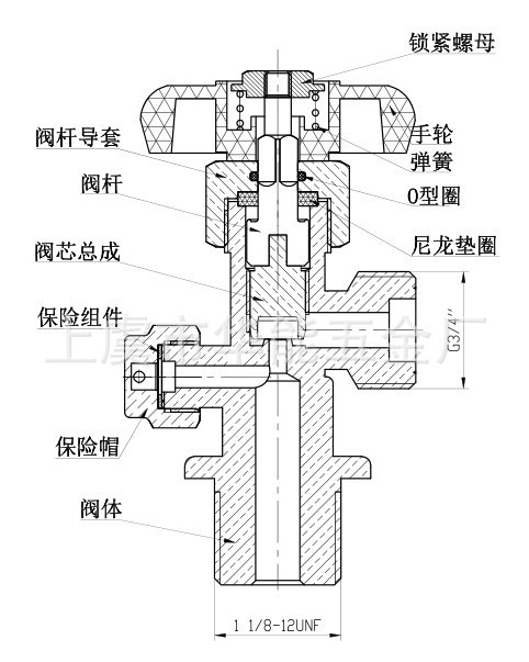 二氧化碳气瓶阀结构图图片