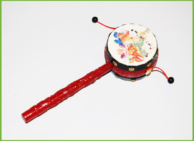 吉祥拨浪鼓 小摇鼓 婴幼儿摇鼓 小号拨浪鼓 宝宝玩具