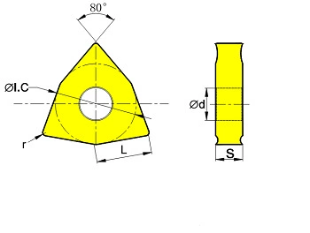 Authentic Zhuzhou Diamond CNC Blade RCMX1204MO Công cụ tiện quay tròn