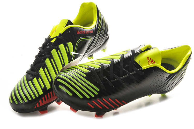 直销批发 阿迪猎鹰十二代t底 黑黄足球鞋