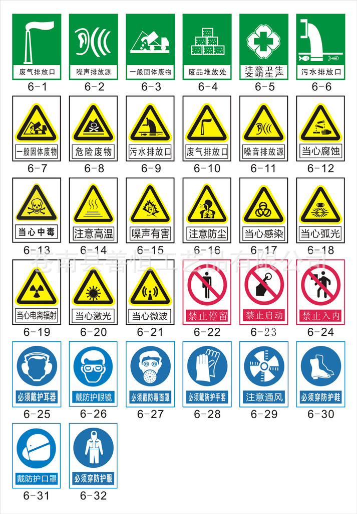 厂家直销 供应环保及工作场所职业病危害安全标志牌标识牌