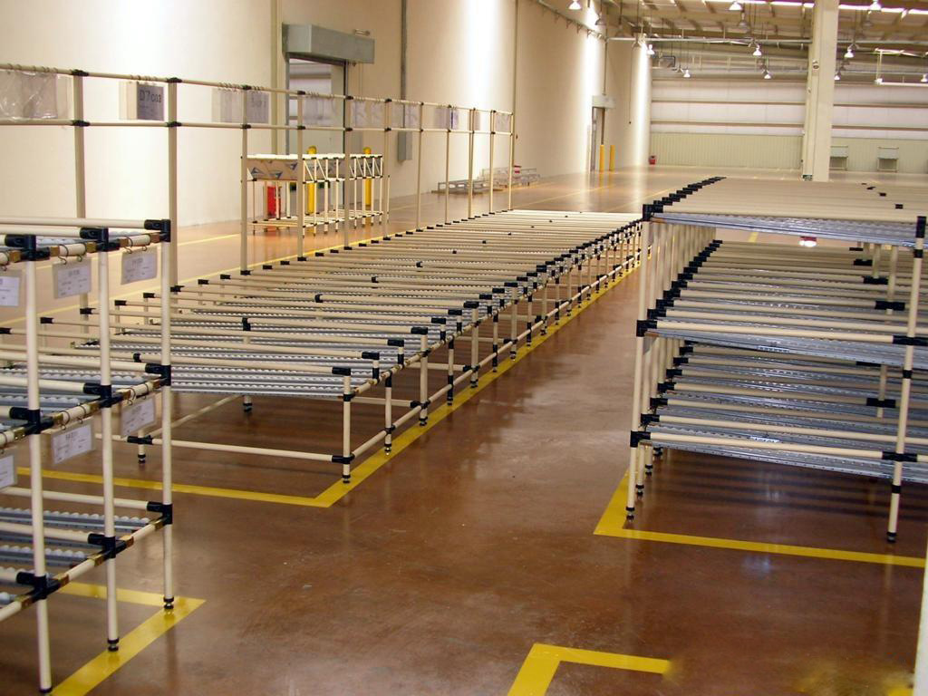 设计定做杭州线棒式仓储货架先进先出料架苏州线棒